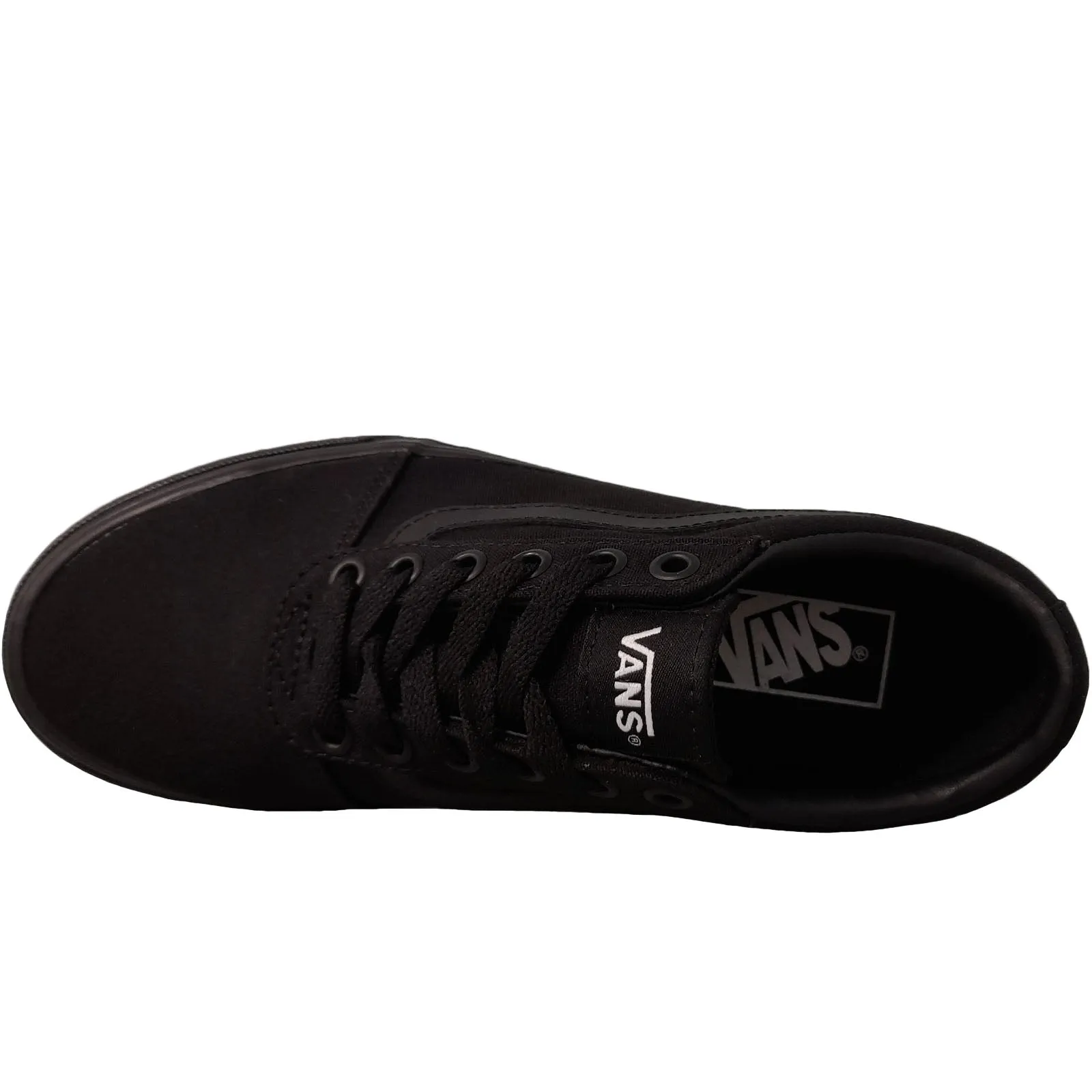 Vans Womens Ward Satin Trainers - Black Canvas