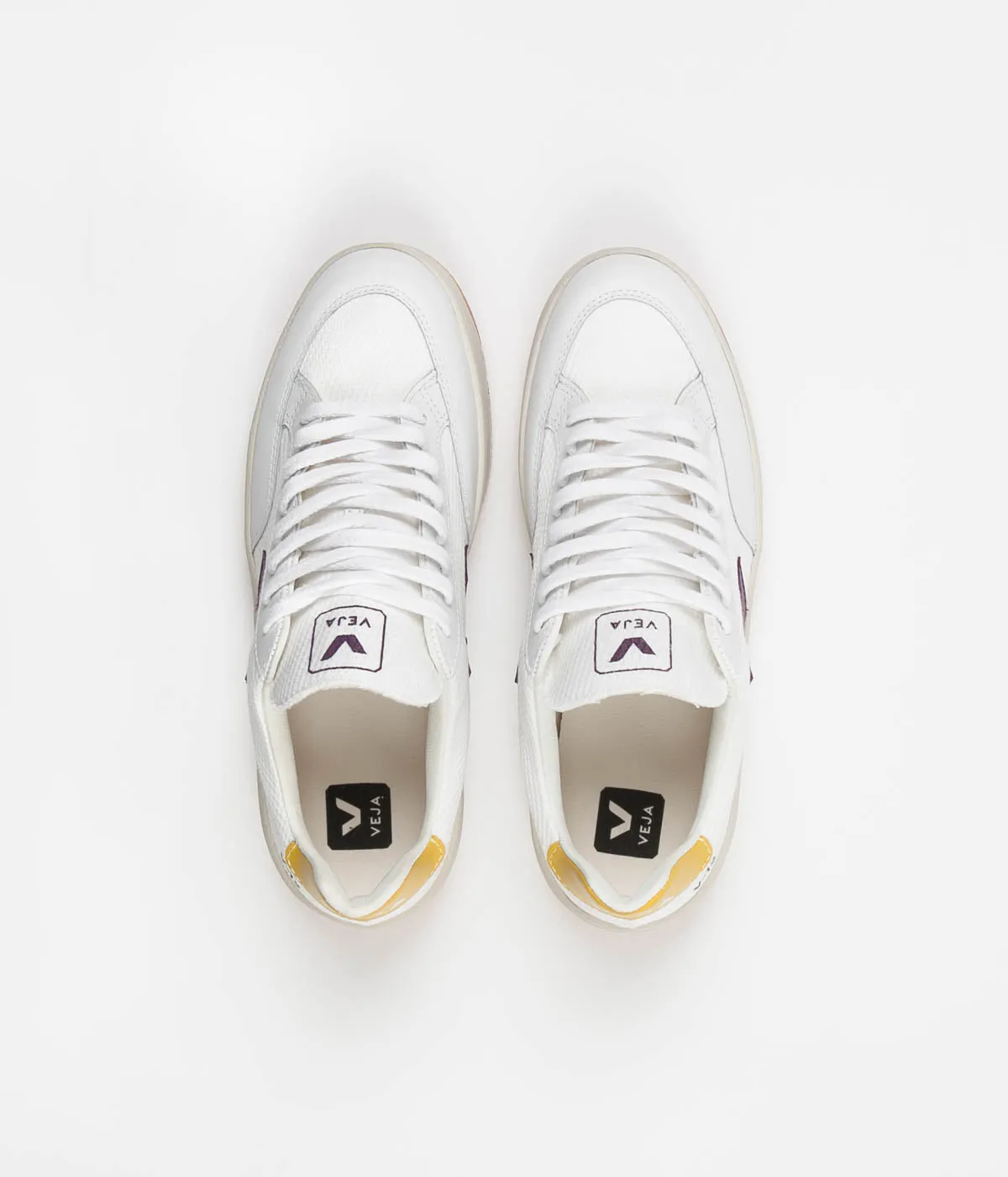 Veja V-12 B-Mesh Shoes - White / Berry / Gold / Yellow