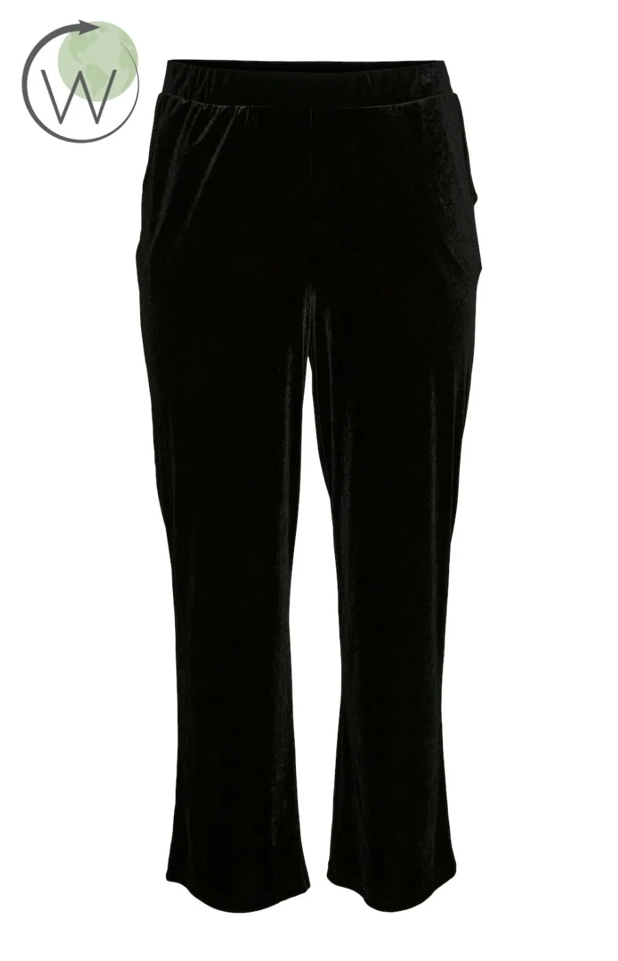 Vero Moda Curve Effie Velvet Trousers in Black