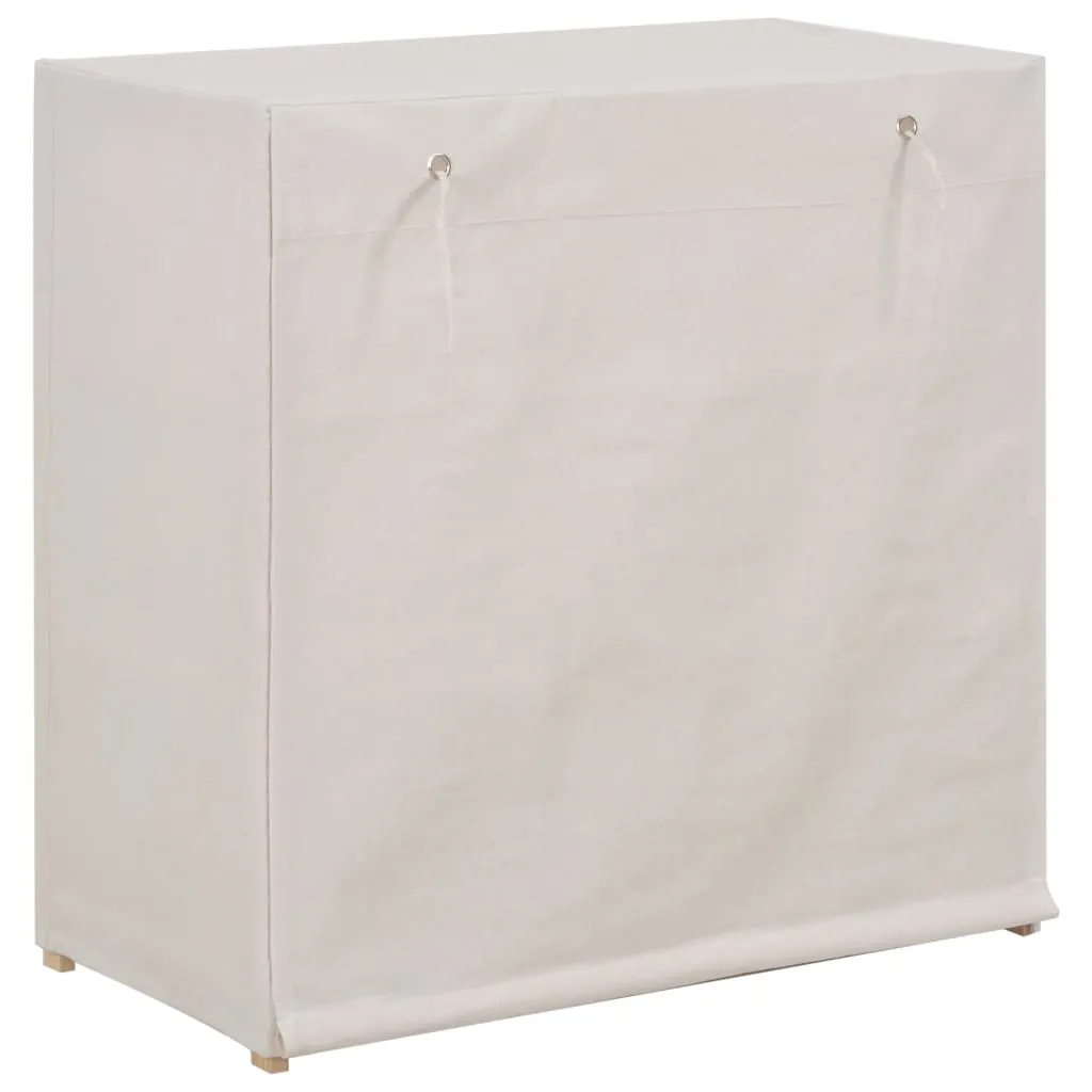 vidaXL Shoe Cabinet with Cover White 79x40x80 cm Fabric