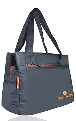 WILD MODA Women's Shoulder Bag, Set of 1 (Grey & Orange)