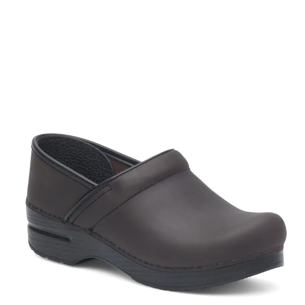 Women's Dansko  Professional Clog Color: Antique Brown (NARROW WIDTH)