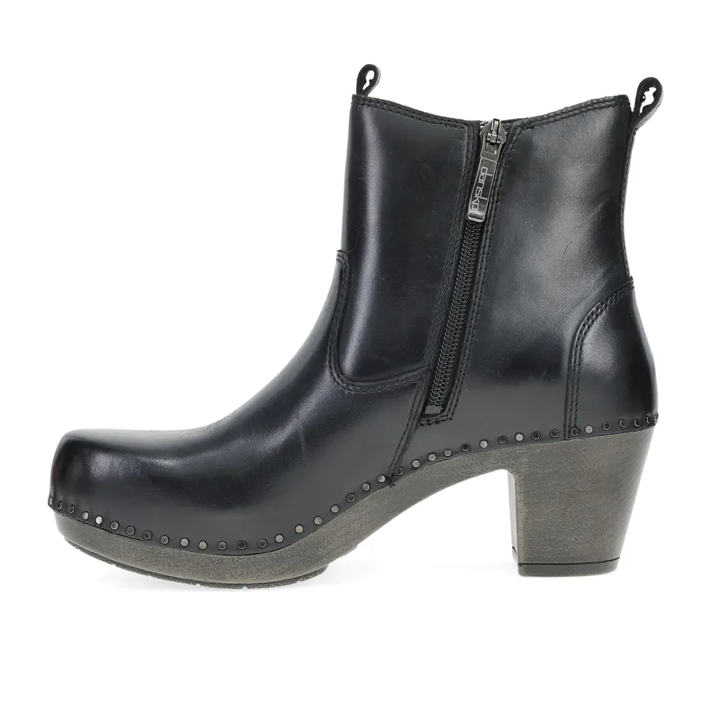 Women's Dansko Shayna Boot Color: Black Burnished Calf