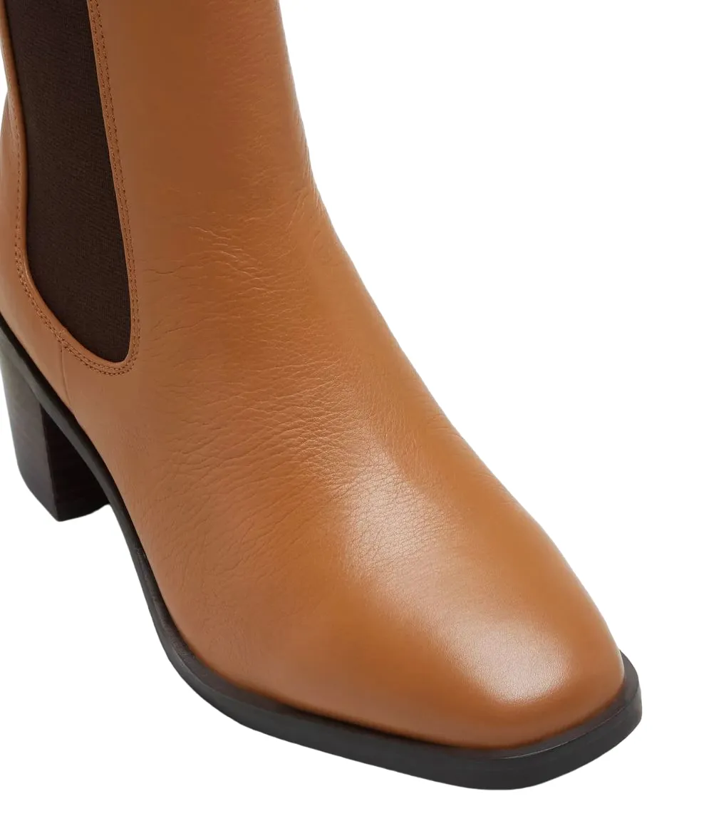 Womens Hush Puppies Sublime Tan Heel Boots