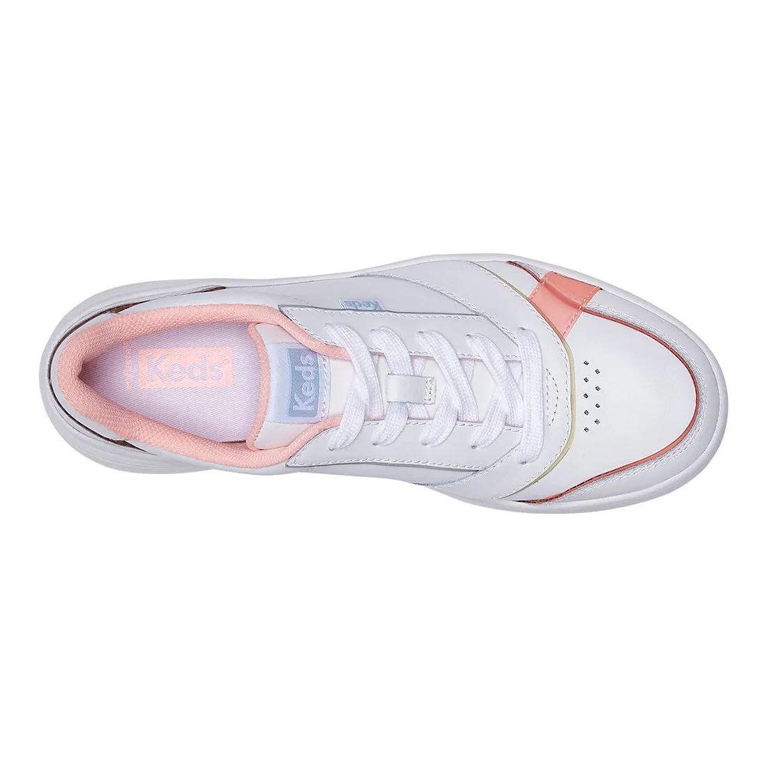 Women's The Court Leather Translucent Sneaker White/Multi (WH67892)