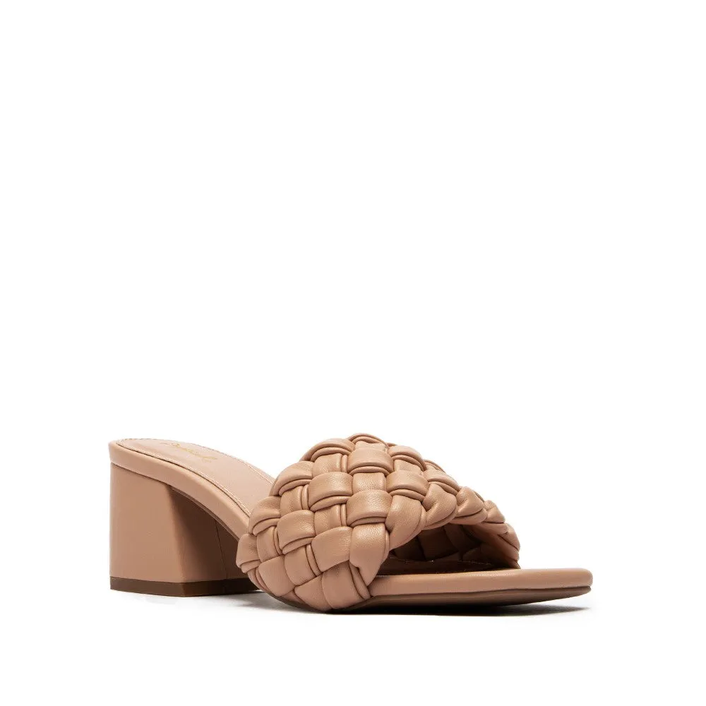 Woven Straps Chunky Slide Sandals - Final Sale